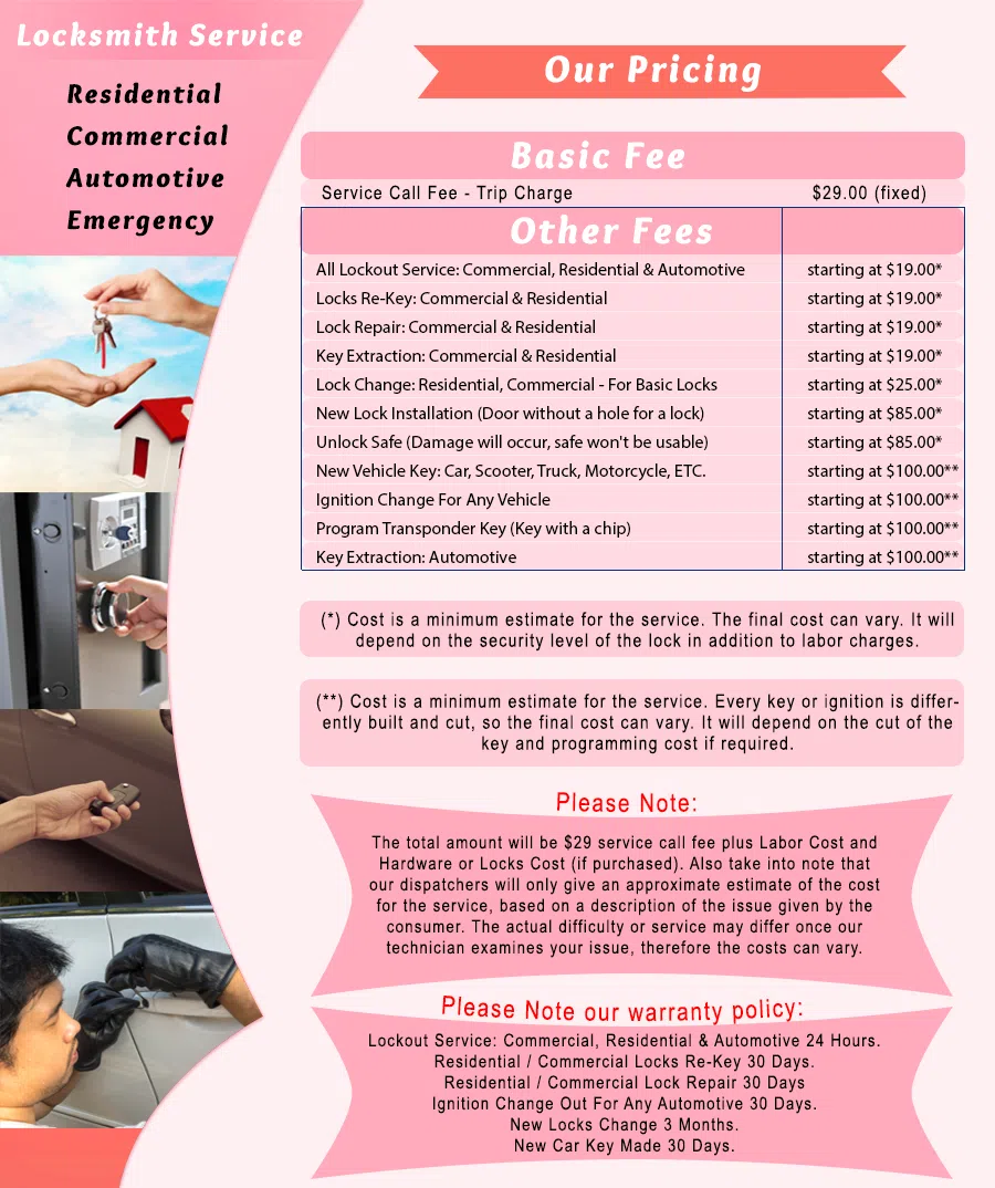 Dayton Mobile Locksmith Dayton, OH 937-835-2032 - Pricelist-1